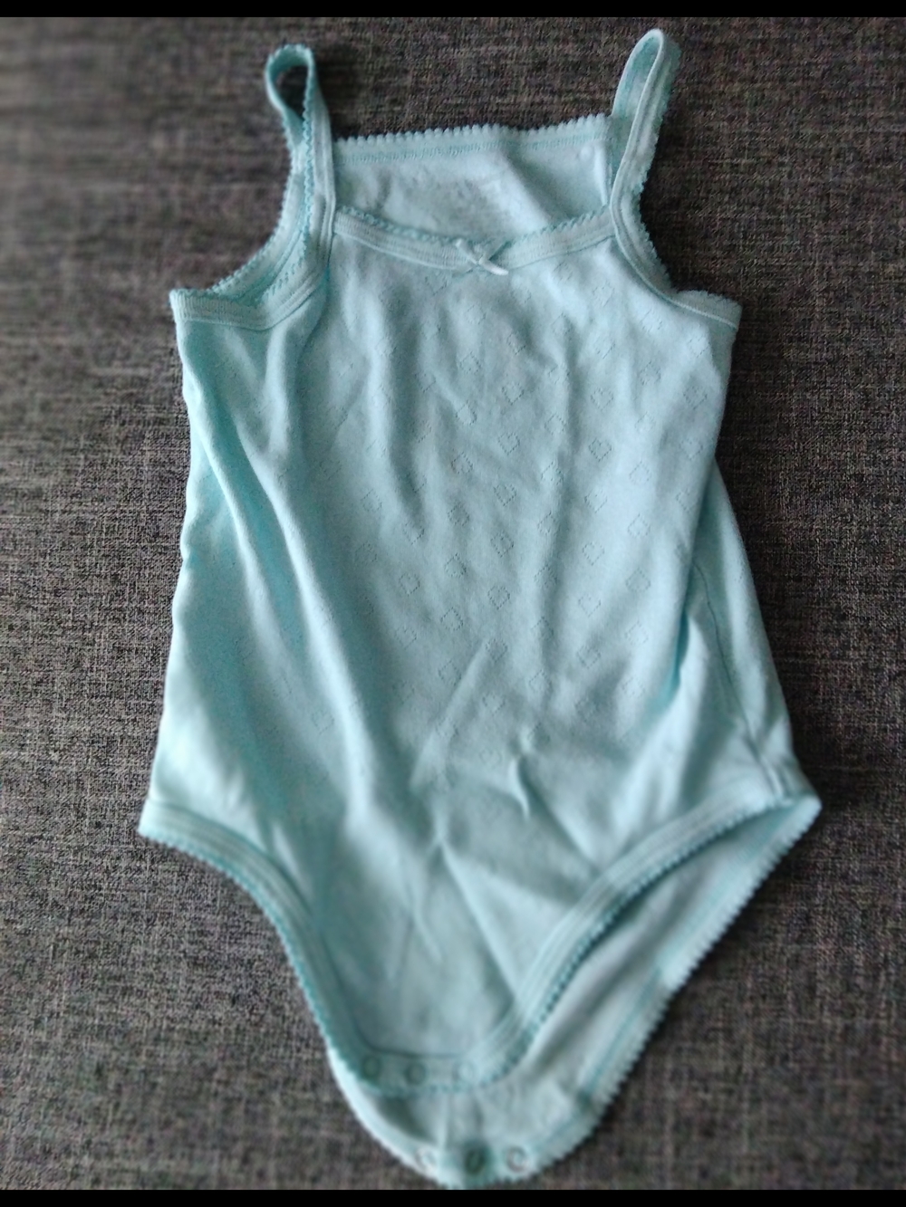 Light Blue Girls' Cotton One-Piece Bodysuit 100% Cotton